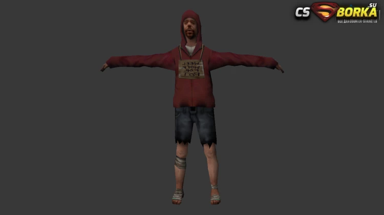 Мужская модель Бездомный (united) для CS 1.6 для CS 1.6
