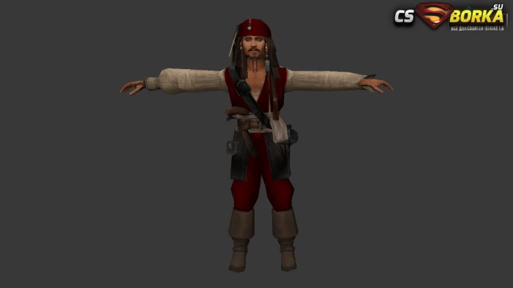 Мужская модель Джек Воробей (united) для CS 1.6 для CS 1.6
