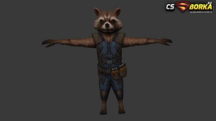 Мужская модель Rocket Raccoon (united) для CS 1.6 для CS 1.6