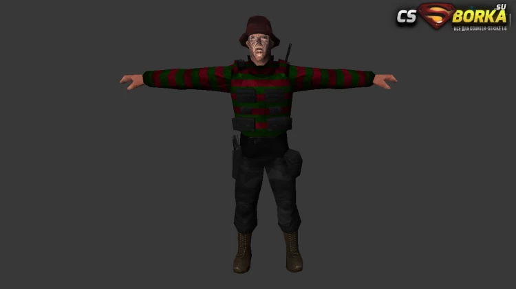 Мужская модель Фредди Крюгер для CS 1.6 для CS 1.6