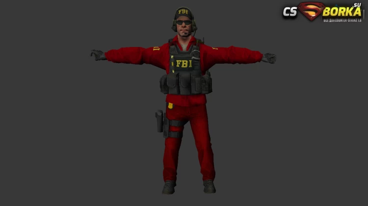 Мужская модель «CS GO FBI Agent 1» (ct,tt+united) для CS 1.6 для CS 1.6