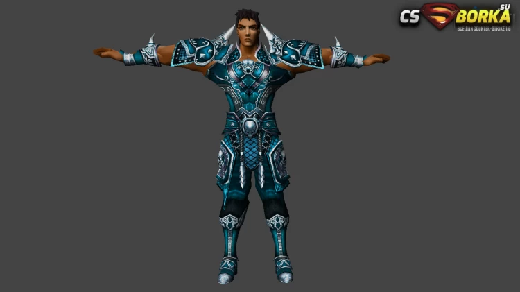 Мужская модель «Warrior Black Metin2» (ct,tt+united) для CS 1.6 для CS 1.6