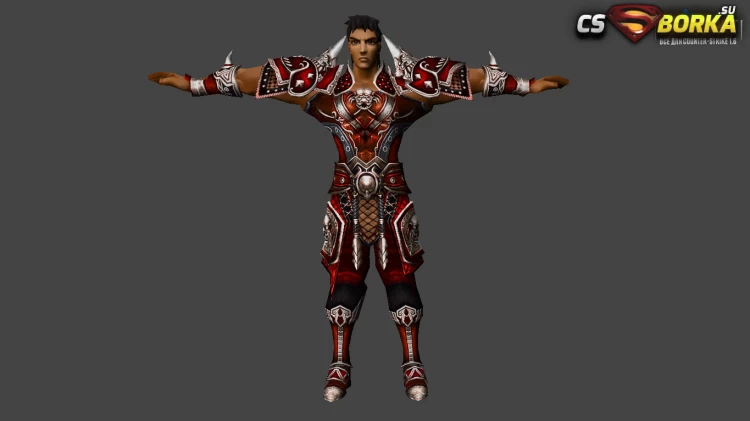 Мужская модель «Warrior Black Metin2» (ct,tt+united) для CS 1.6 для CS 1.6