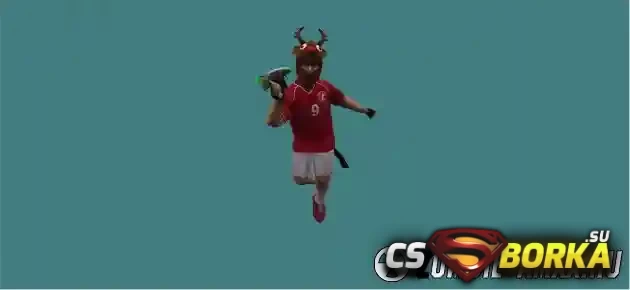 Новогодняя модель футболиста с рогами для CS 1.6