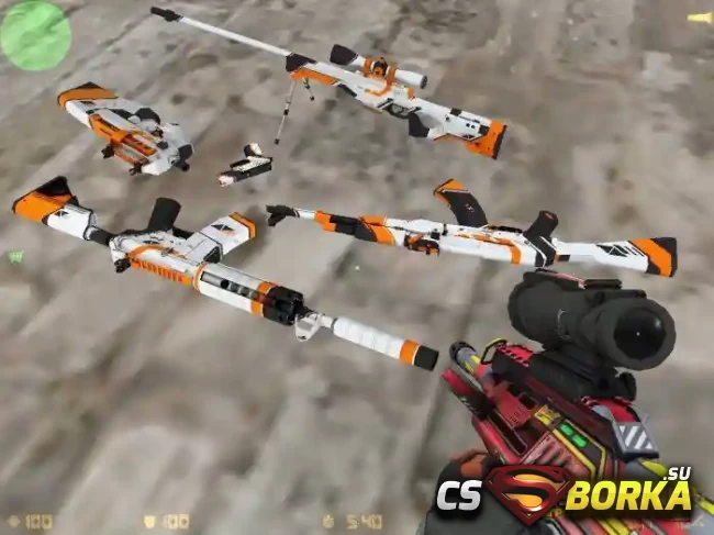 Модели оружий «Asimov + Gloves из CS:GO» для CS 1.6 для CS 1.6