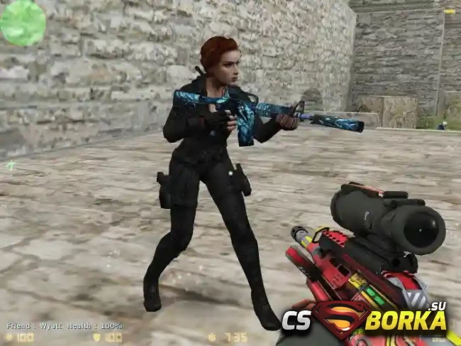 Модель игрока «Black Widow» для CS 1.6 для CS 1.6